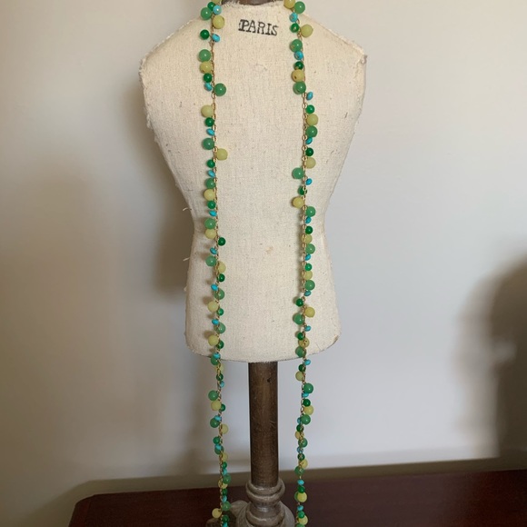 Long mixed bead necklace - Picture 1 of 3
